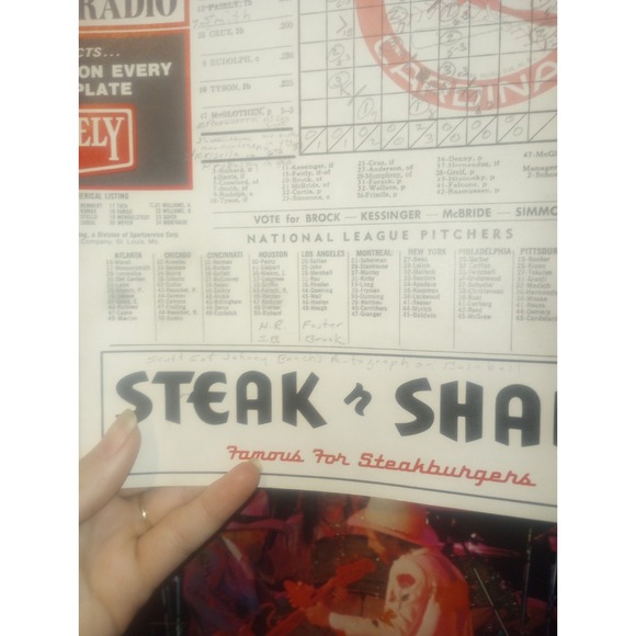 Johnny Bench And Reggie Smith Rawlings Autographed Baseballa With Scorecard Date - Picture 4 of 5